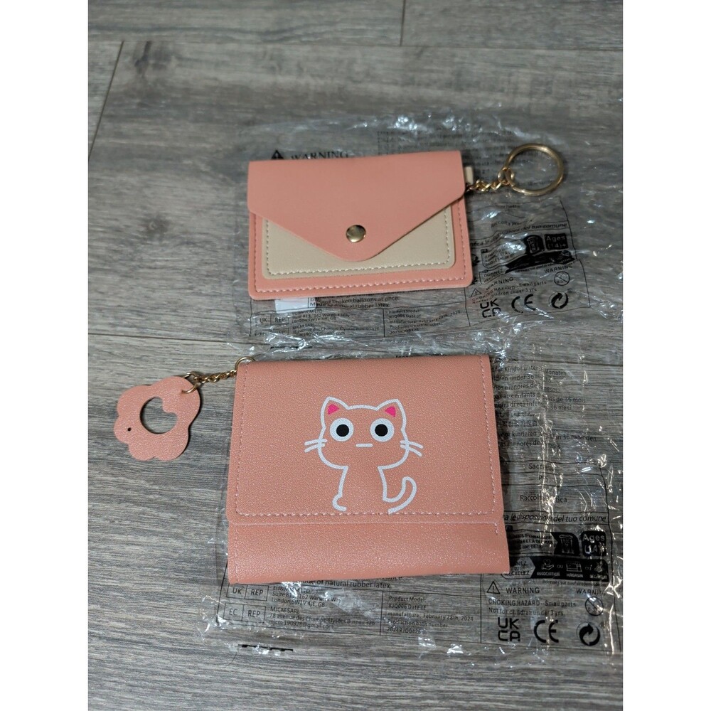 Cute Kawaii Pink Keychain Wallet Bundle